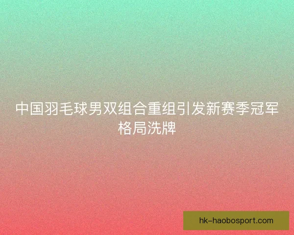 中国羽毛球男双组合重组引发新赛季冠军格局洗牌